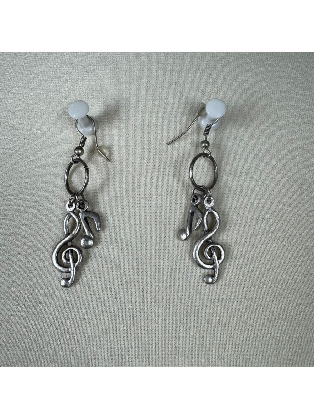Silver Musical Note Earrings